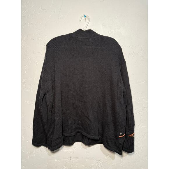 Fashion bug embroidered red ramie cotton cardinal full zip‎ sweater womens 22/24 - Picture 4 of 7